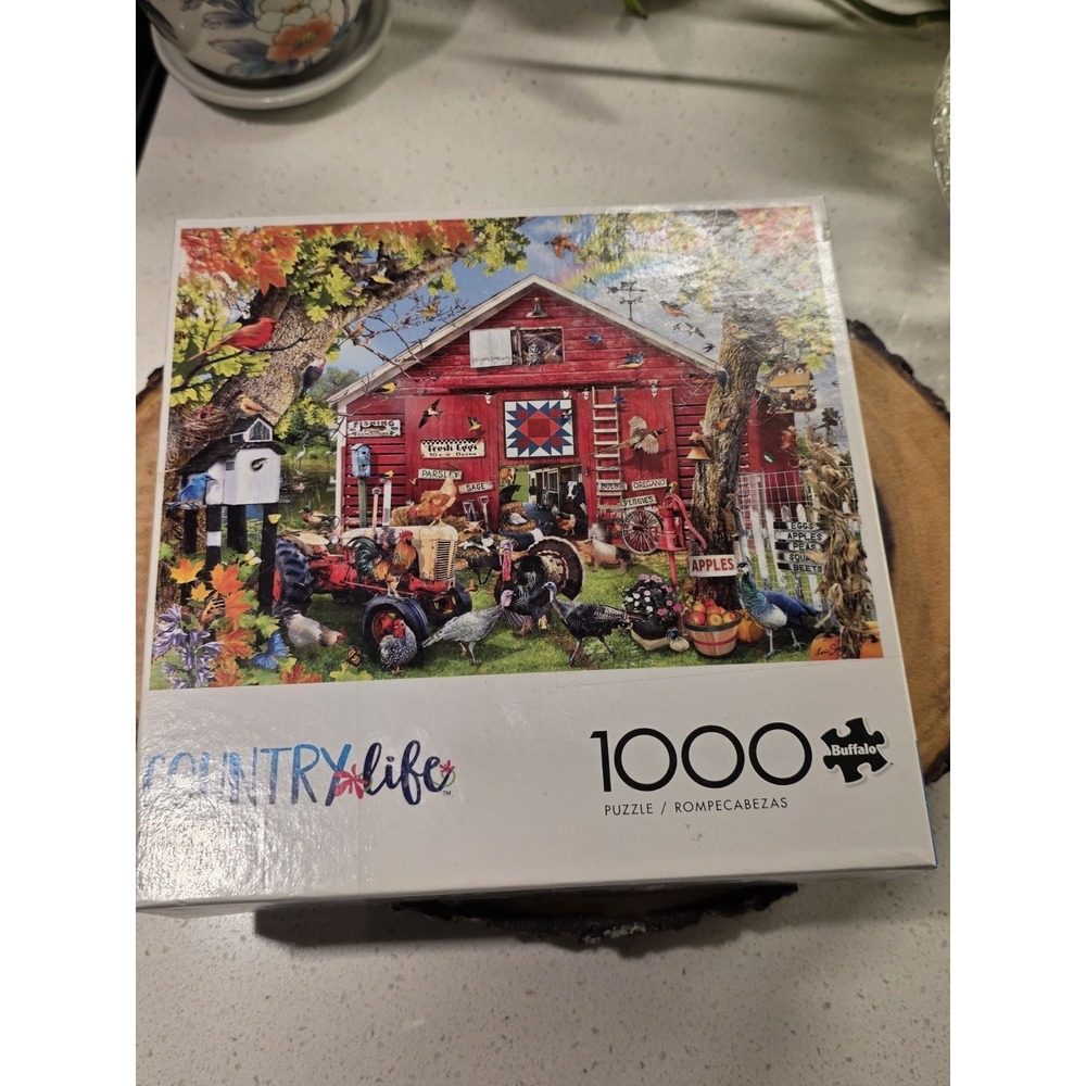 JIGSAW PUZZLE 1000 PIECES COUNTRY LIFE FEATHERED FARM